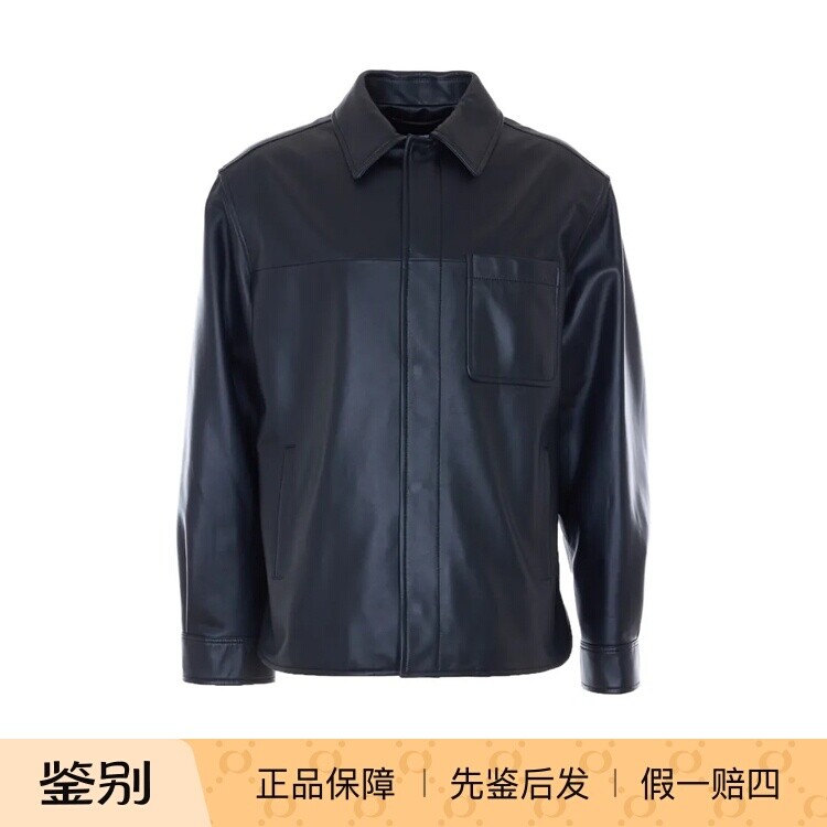 LOEWE 罗意威男士黑色迷你anagram衬衫皮衣 26早春新款意大利代购