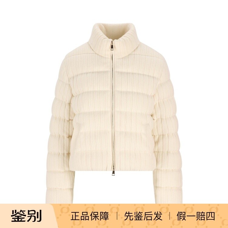 MONCLER 盟可睐女士羊毛羊绒开衫立领羽绒服26早春新款意大利代购