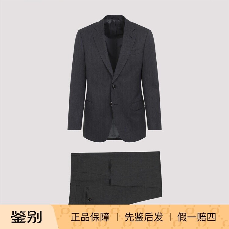GIORGIO ARMANI阿玛尼男士灰色羊毛西服套装26早春新款意大利代购