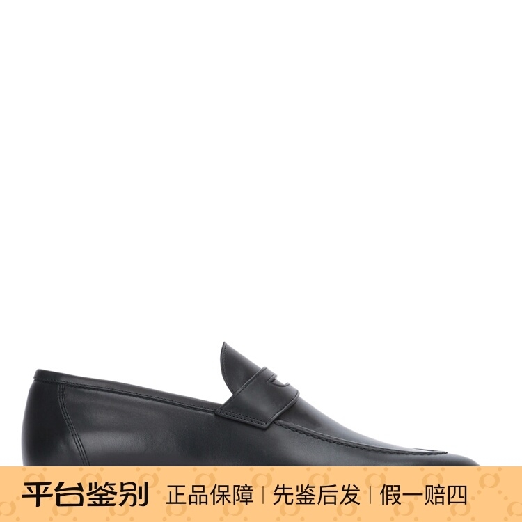LORO PIANA 诺悠翩雅女士黑色真皮sergio乐福鞋25秋冬 意大利代购