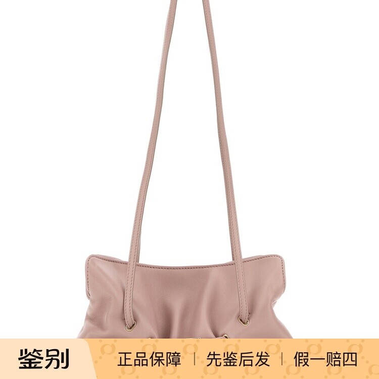 PRADA普拉达女士中号dada粉色真皮手提单肩包25秋冬新 意大利代购
