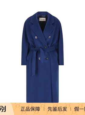 Max Mara 女士蓝色101801 madame羊毛羊绒大衣 26早春 意大利代购