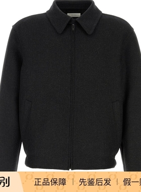 THE ROW 男士灰色dantes 羊毛羊绒翻领拉链夹克 25秋冬意大利代购