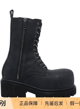 BALENCIAGA 巴黎世家男士stomper真皮做旧中筒靴25秋冬意大利代购