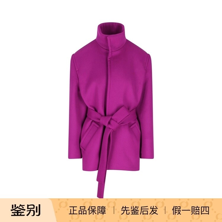 SAINT LAURENT 圣罗兰YSL女士羊毛系带大衣25秋冬新款 意大利代购