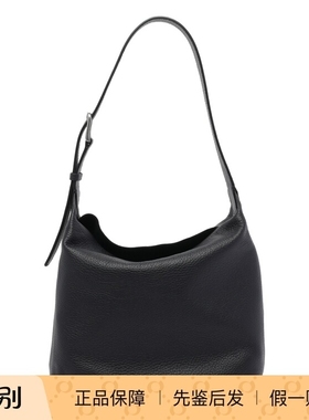 THE ROW 女士ISA 黑色小号粒面鹿皮腋下肩包25秋冬新款意大利代购