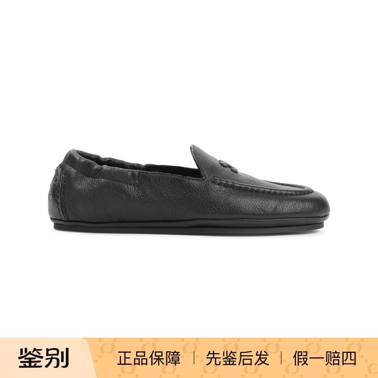 CELINE 思琳女士黑色松紧帮真皮平底乐福鞋 26早春新款意大利代购