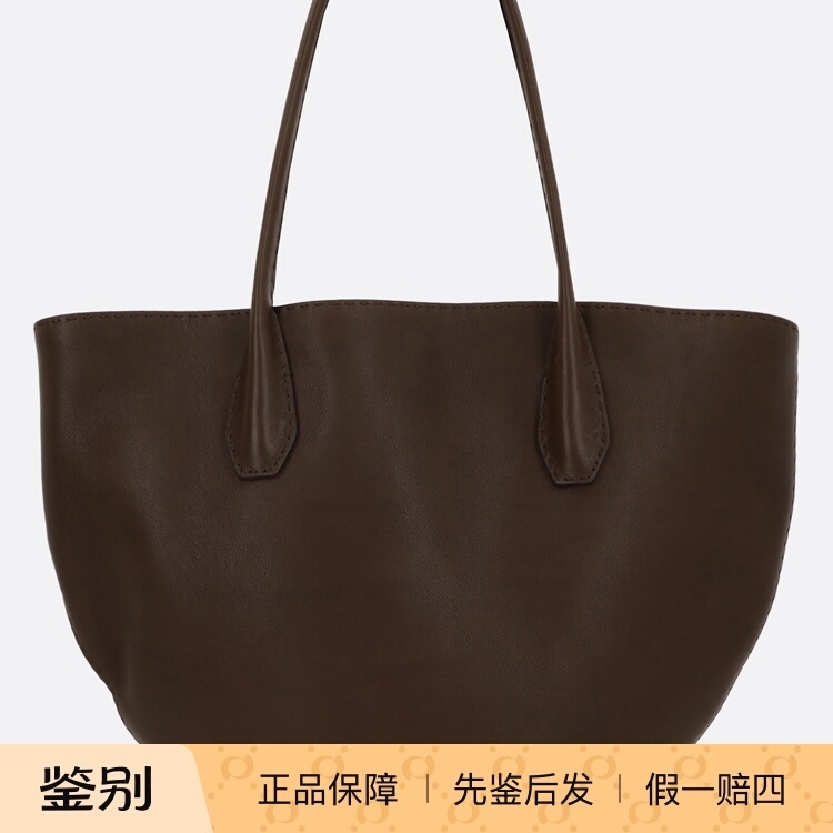 THE ROW 女士alger大号深棕真皮单肩托特包 25秋冬新款意大利代购