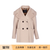 MAX 女士Mario米色羊绒短大衣外套25秋冬意大利代购 MARA ATELIER