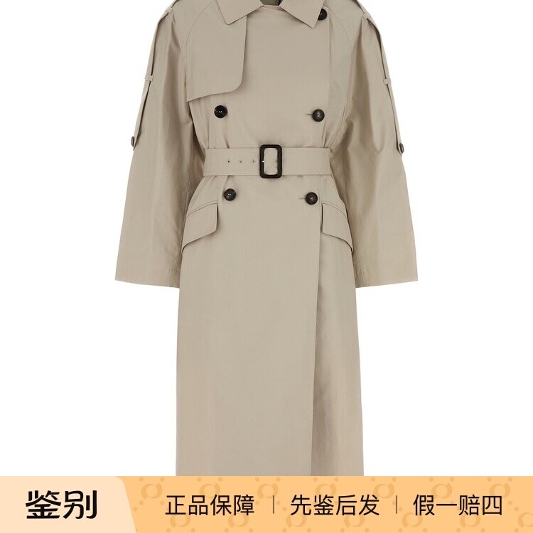 MAX MARA 女士 delfino 棉质双排扣风衣 2026早春新款 意大利代购
