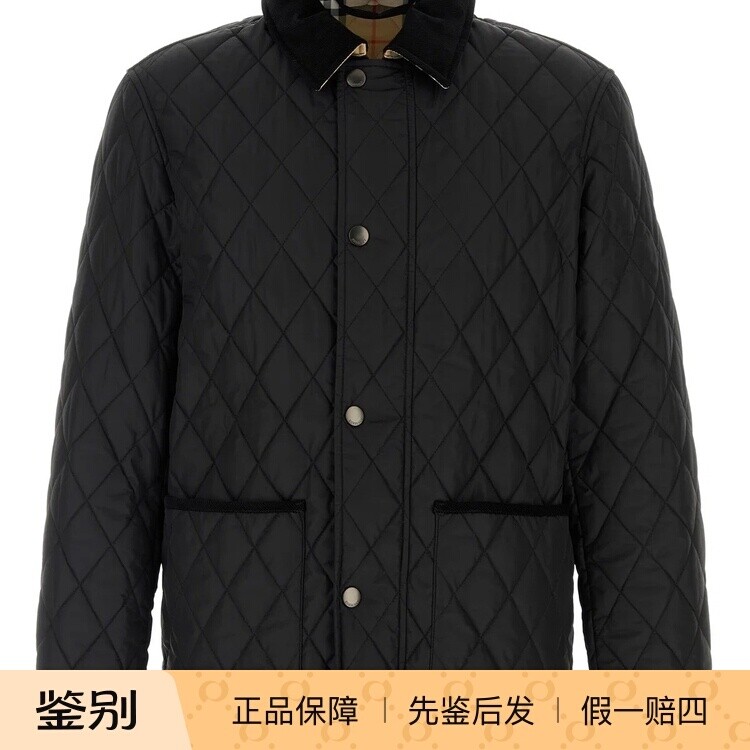 BURBERRY博柏利男士黑色菱格夹克 8115790 26秋冬新款 意大利代购