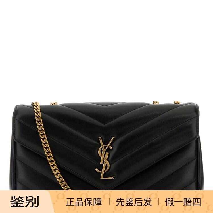 Saint Laurent圣罗兰YSL中号黑金loulou真皮肩包26秋冬意大利代购