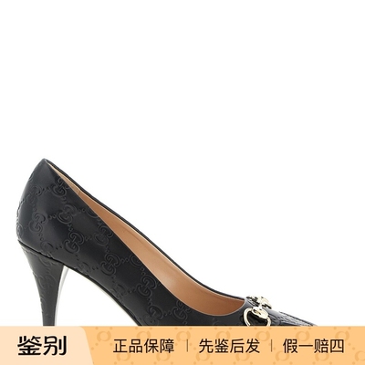 GUCCI 古驰女士Morsetto黑色真皮高跟鞋 2026早春新款 意大利代购