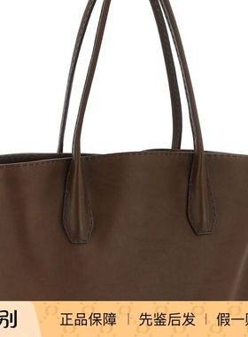 THE ROW 女士alger小号深棕真皮单肩托特包 25秋冬新款意大利代购