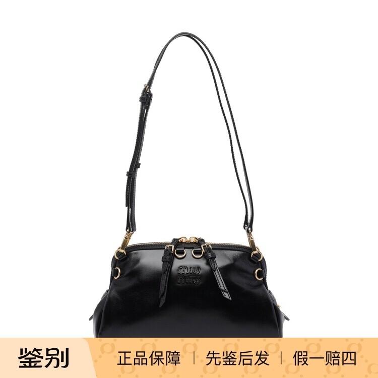 MIU MIU缪缪女士POCHETTE黑色小号单肩包 2026早春新款意大利代购