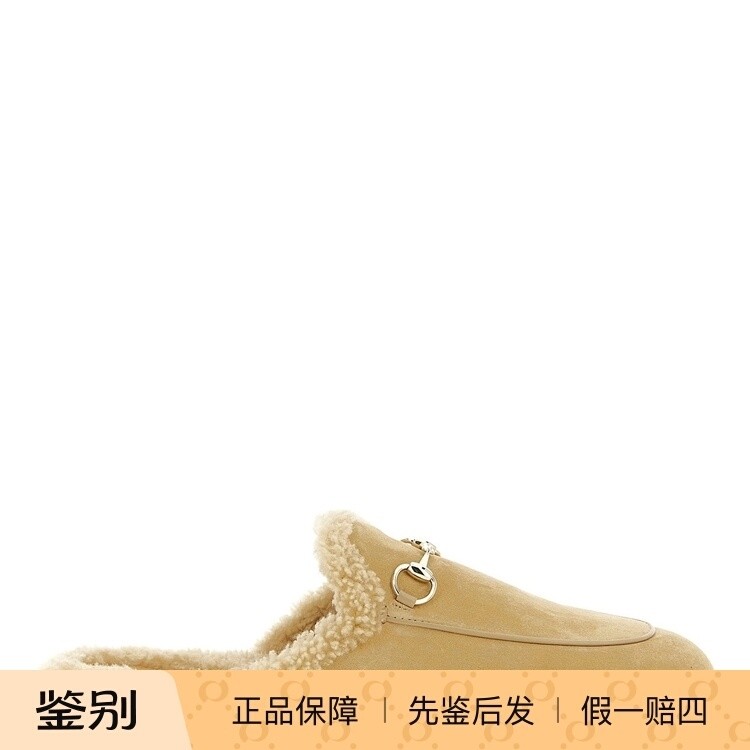 GUCCI 古驰女士羊毛内里princetown穆勒鞋拖鞋25秋冬新意大利代购