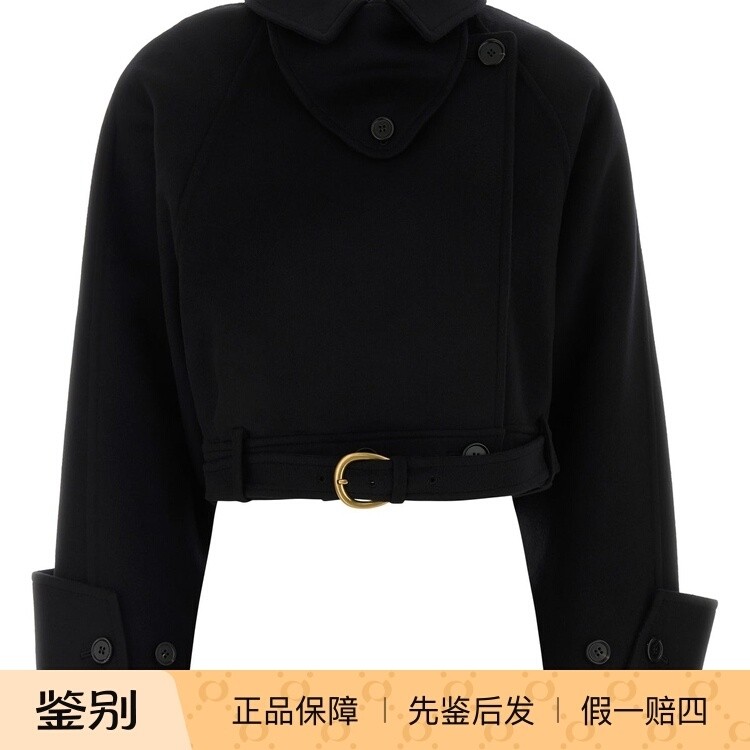 CHLOE 蔻依 女士黑色羊毛超短外套 26早春新款意大利代购鉴别正品
