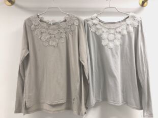 As know As 春季花边领T恤