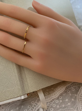 女包金百搭切面闪戒指可水洗