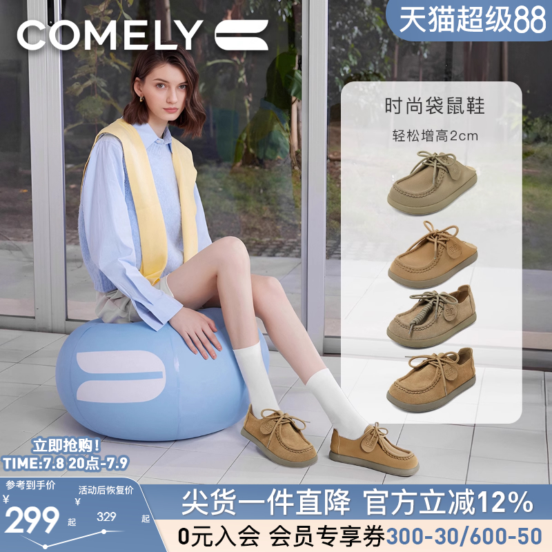 软皮勃肯鞋康莉一脚蹬包头半拖鞋