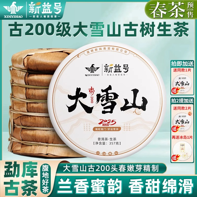 新益号大雪山古树茶普洱茶生茶
