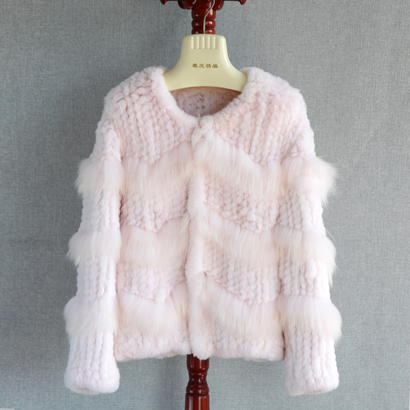 獭兔毛貉子毛双面编织皮草外套