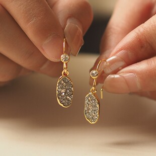 鬼才设计师Alexis bittar复古水晶流苏耳环小众vintage时尚极简