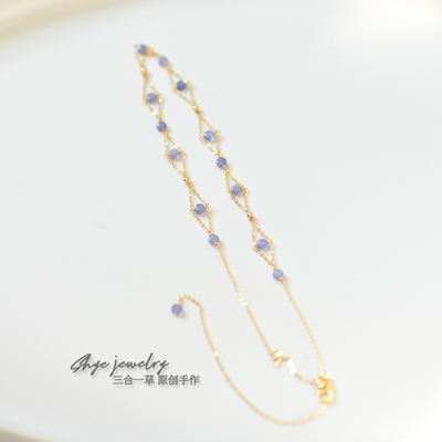 12月生辰石天然坦桑石三合一项链