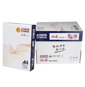 AIWIN A4复印纸F30102打印纸 80g 白色办公用品耗材文具5*500张