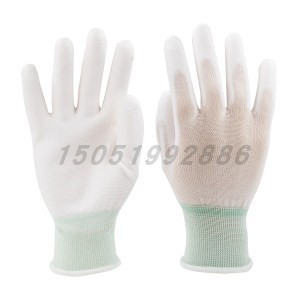 ECO 10334 Xtrflex 掌浸 PU掌部涂层劳保 涤纶白PU手套 AIWIN