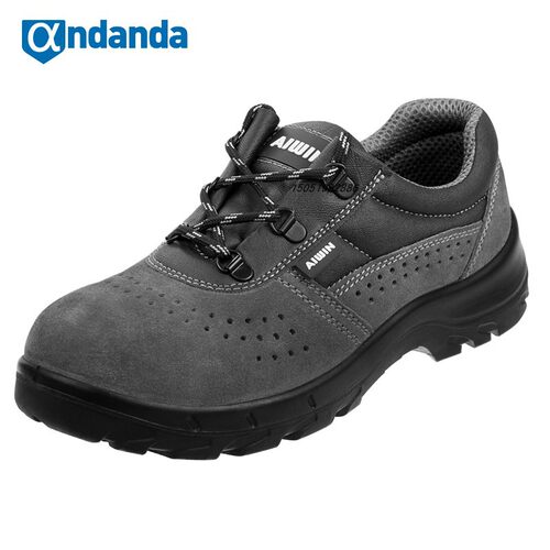 AIWIN Y602 翻毛皮劳保鞋男士轻便透气舒适耐磨防砸防刺穿防静电