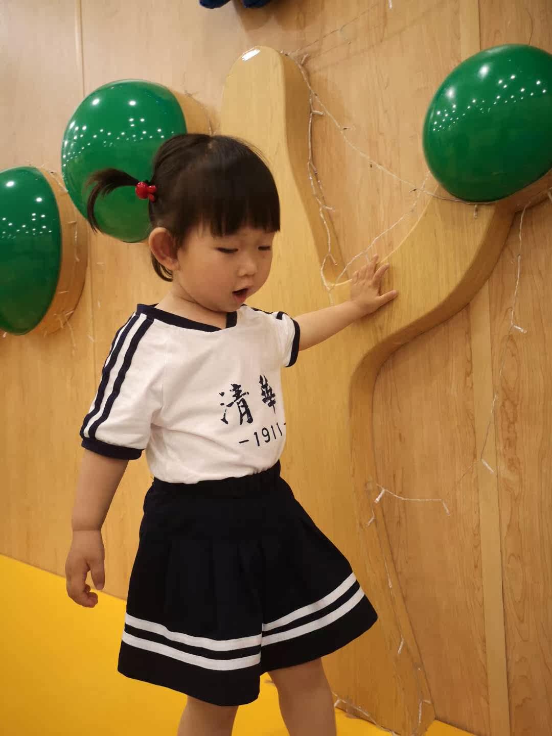 summer pure cotton Tsinghua Peking University school uniform baby Medium and small Short sleeved shorts Short skirt lovers leisure time suitin the Children/Baby/Family fitted , Set  category - from Buy2taobao.com to provide professional Taobao agent buy service