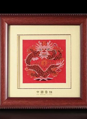 吉祥南京圆形蓝色框画现货