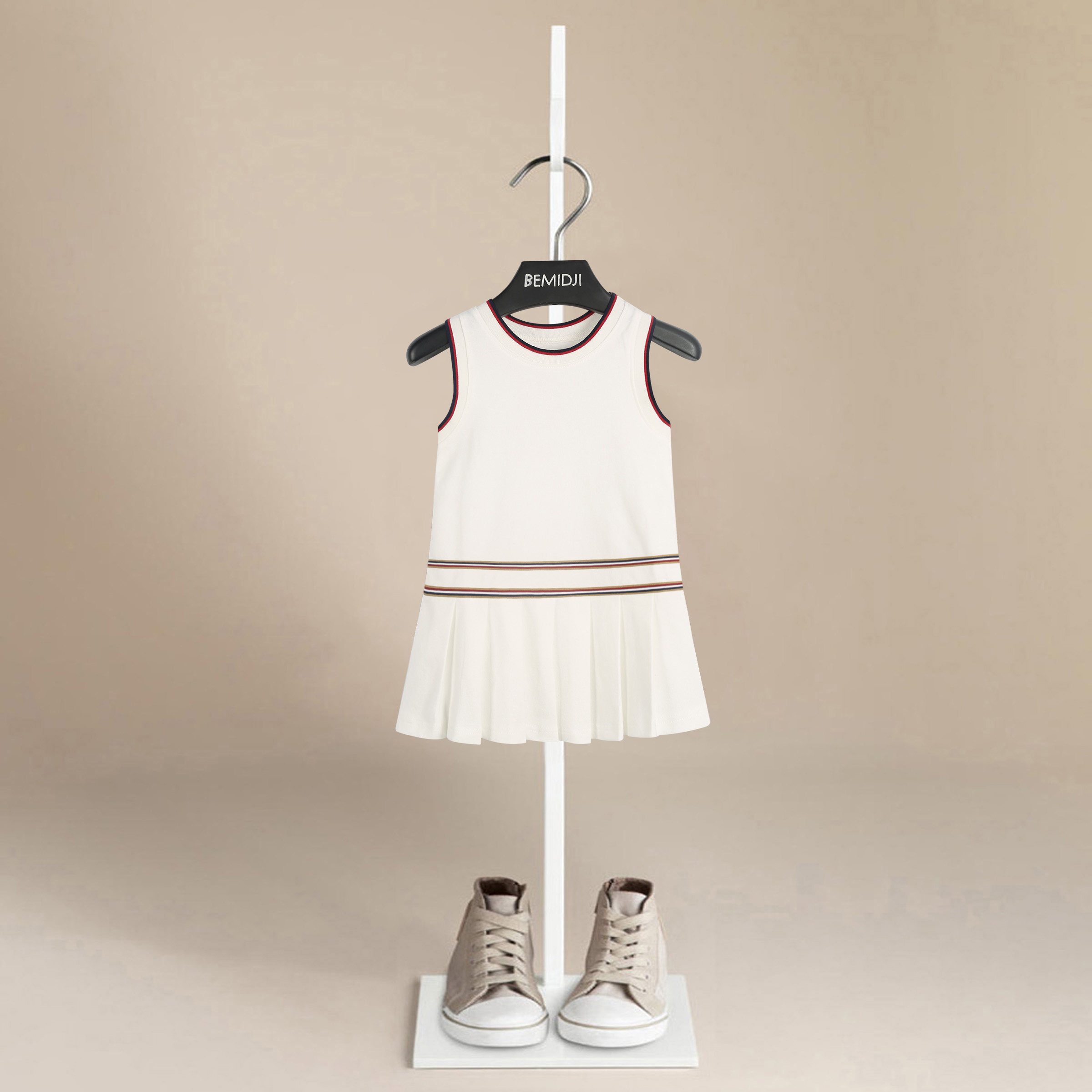 2026伯米吉夏新女童无袖背心裙棉公主裙中小童简约休闲连衣裙1721,童装/婴儿装/亲子装,连衣裙,淘宝优惠券,粉丝福利购,淘宝优惠卷