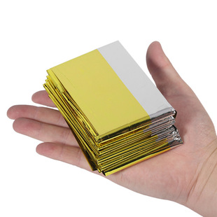 高档户外急救毯应急毯救生保温毯防晒毯 210cm户外救生 金银色160