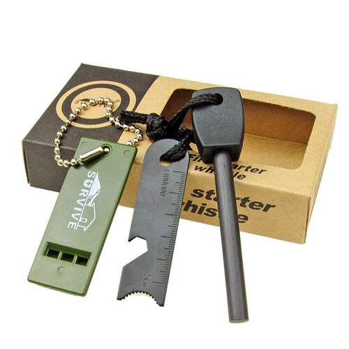 高档香港survive生存者打火石大号打火棒户外打火石礼盒装户外