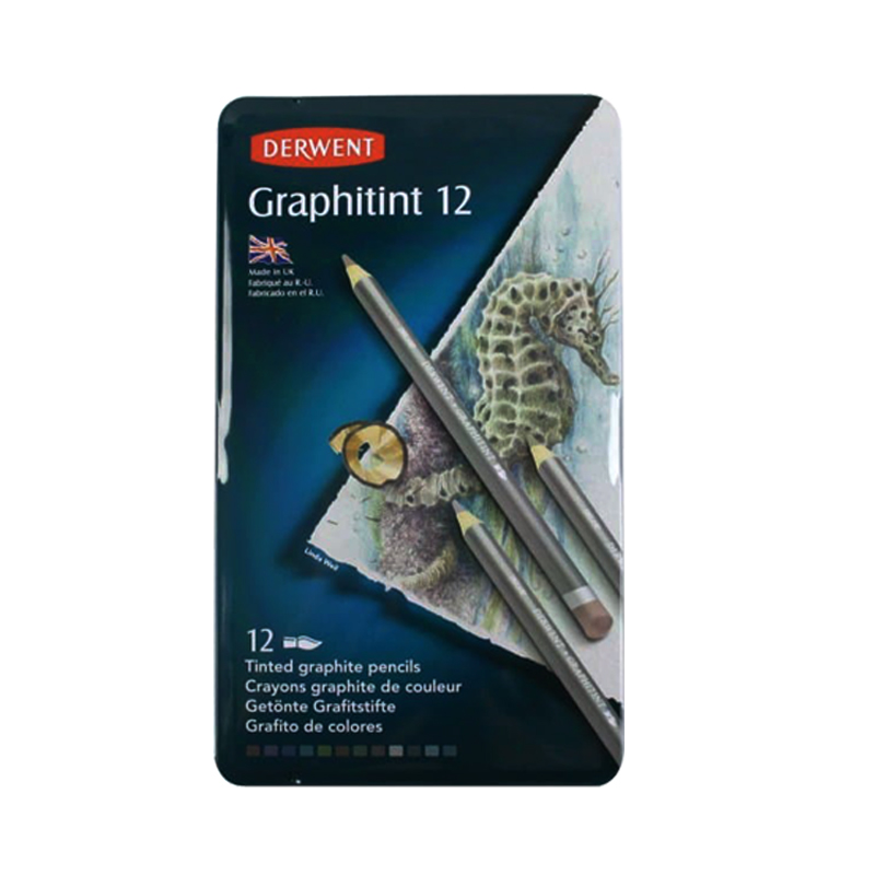 水溶铁盒装彩色绘画铅笔得韵