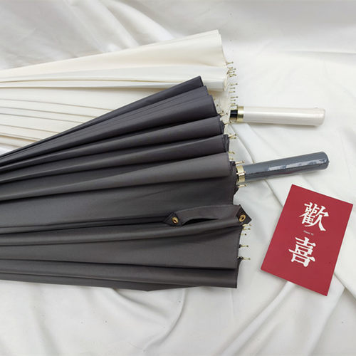 日系超大号24骨雨伞暴雨专用手柄