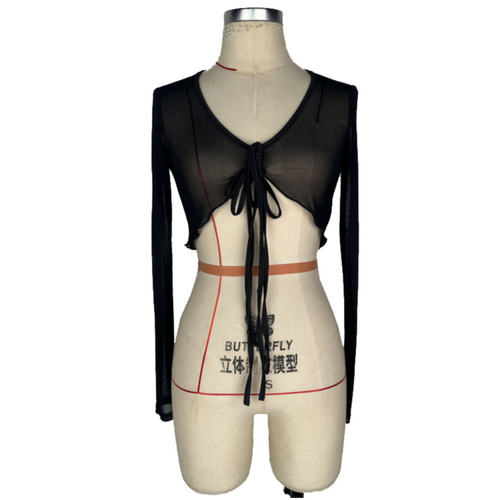 网纱开衫女夏薄款披肩坎肩空调衫