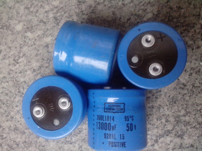 拆机美国思碧化工 36DE系列 50V 13000UF 发烧滤波电容螺丝型电容