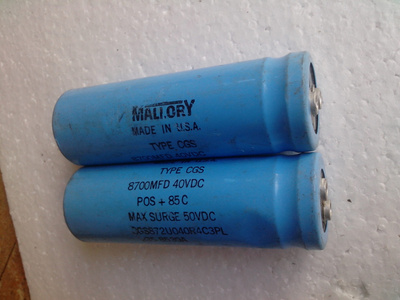 美国摩罗利 MALLORY 40V 8700UF 发烧滤波电容 螺丝型电容
