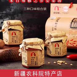 禧安骄 新疆特产沙湾安集海辣椒酱下饭菜拌饭香辣酱260g瓶装3种味