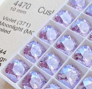 现货！施华洛4470尖底方形钻肥方371紫罗兰10mm美甲饰品粘钻 mol