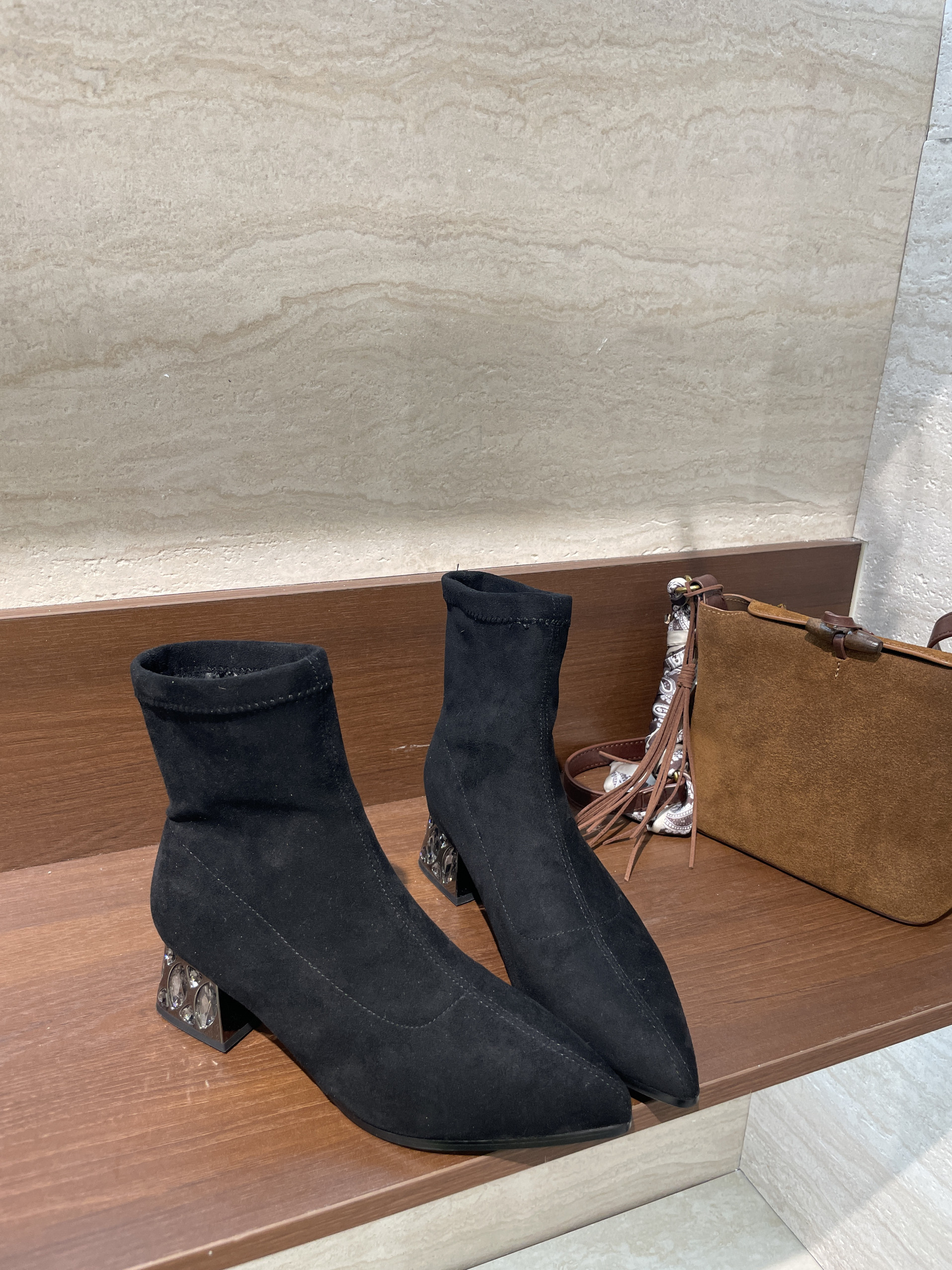 2025新款弹力靴增高时尚简约百搭女靴瘦瘦靴1918-91.B24-3.C2,女鞋,马丁靴,淘宝优惠券,粉丝福利购,淘宝优惠卷