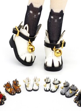 ob11P9娃鞋子磁石gsc猫爪短靴子关节12分bjd美结猪mico粘土人