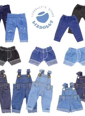 【日常百搭牛仔裤背带】短裤ob11gsc素体bjd娃娃P912molly美结猪