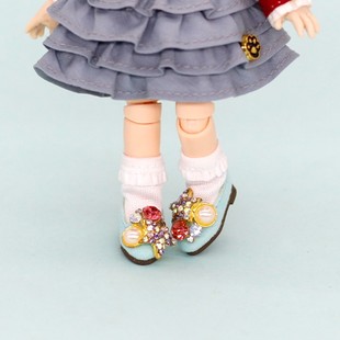 ob1122molly娃鞋 平底关节12bjd美结猪娃micoP9粘土人 子gsc宝石鞋