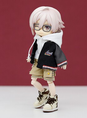 ob11阿巳2.0P9拼色棒球服外套日常运动夹克秋冬娃衣妖精12分bjd