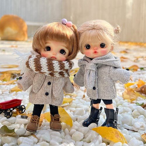 ob11娃衣现货呢子大衣外套开衫冬