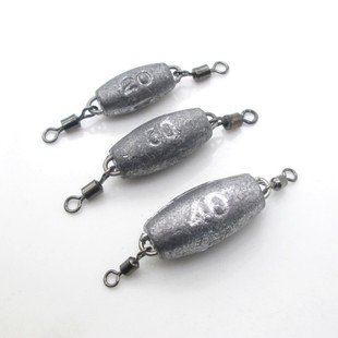 双头连接旋转转环铅坠20克至100克路亚假饵专用配重渔具配件